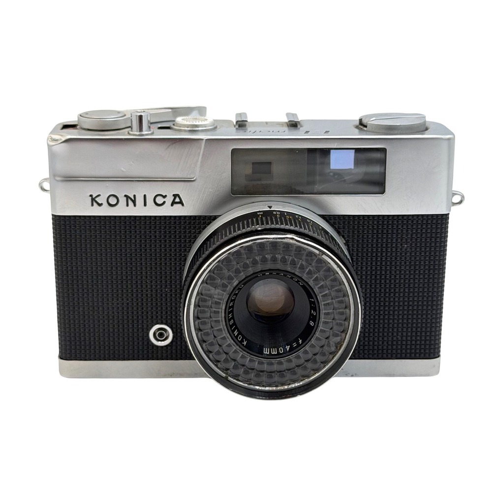 Konica EE-matic 35mm Film Camera Hexanon 40mm f2.8 Lens Shutter Vintage Tested